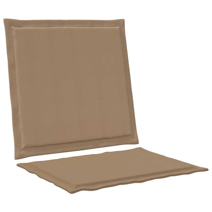Zit- en Rugkussens 2 pcs Taupe 47 x 45 x 2 cm Polyester