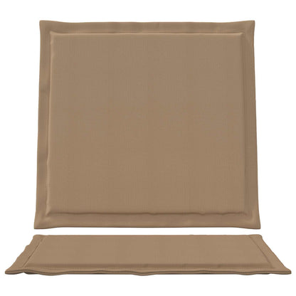 Zit- en Rugkussens 2 pcs Taupe 47 x 45 x 2 cm Polyester