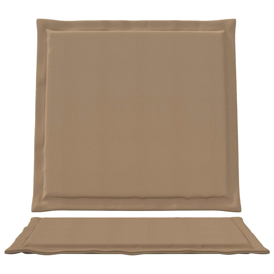 Zit- en Rugkussens 2 pcs Taupe 47 x 45 x 2 cm Polyester