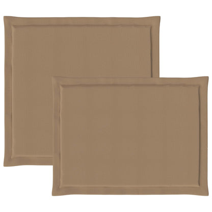 Zit- en Rugkussens 2 pcs Taupe 47 x 45 x 2 cm Polyester