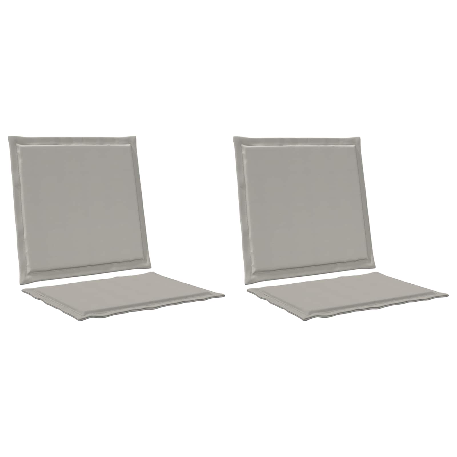 Zit- en Rugkussens 2 pcs Lichtgrijs 47 x 45 x 2 cm Polyester