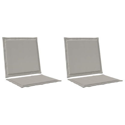 Zit- en Rugkussens 2 pcs Lichtgrijs 47 x 45 x 2 cm Polyester