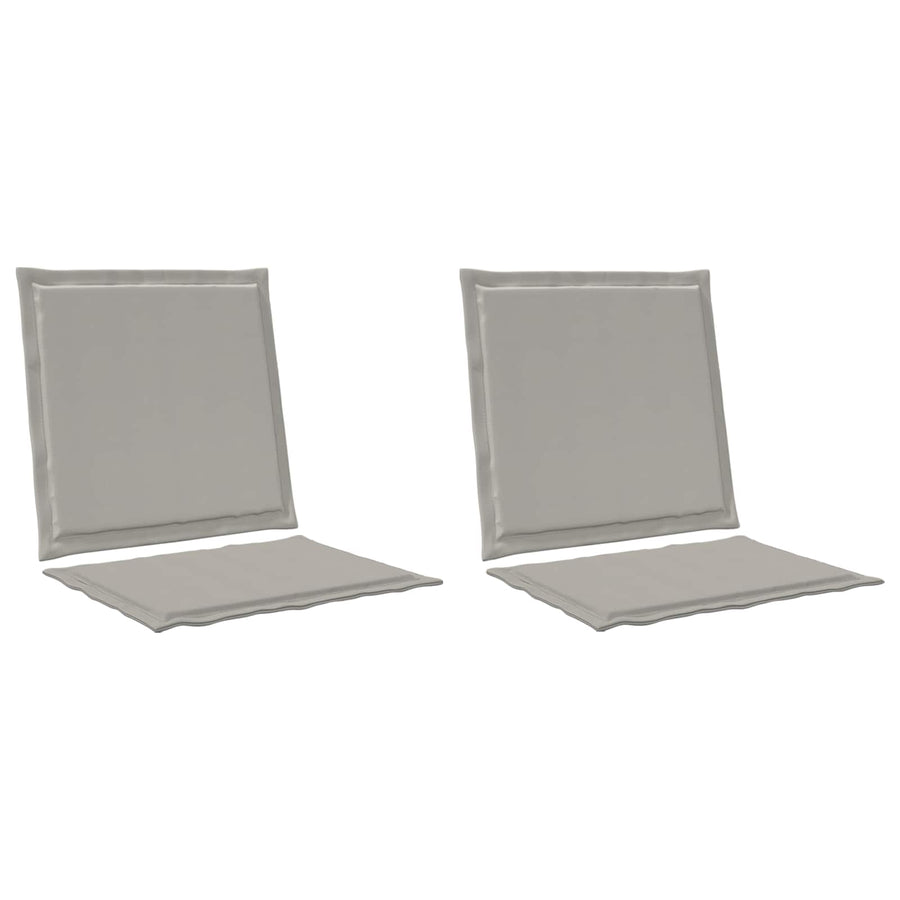 Zit- en Rugkussens 2 pcs Lichtgrijs 47 x 45 x 2 cm Polyester