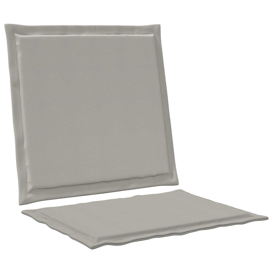Zit- en Rugkussens 2 pcs Lichtgrijs 47 x 45 x 2 cm Polyester