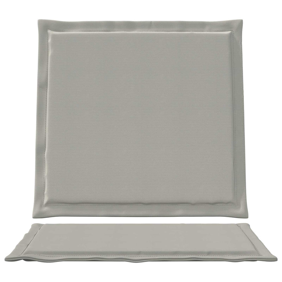Zit- en Rugkussens 2 pcs Lichtgrijs 47 x 45 x 2 cm Polyester