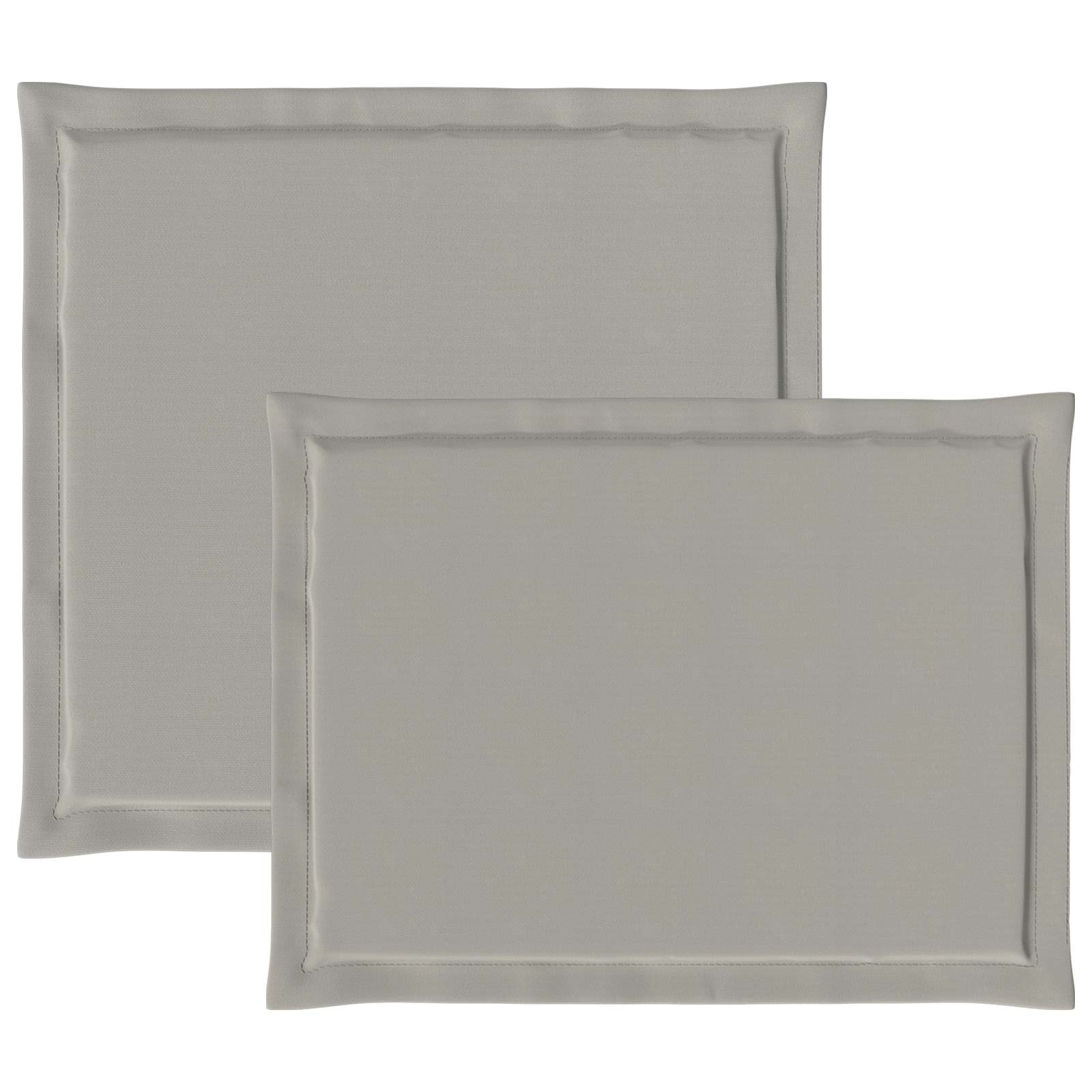 Zit- en Rugkussens 2 pcs Lichtgrijs 47 x 45 x 2 cm Polyester