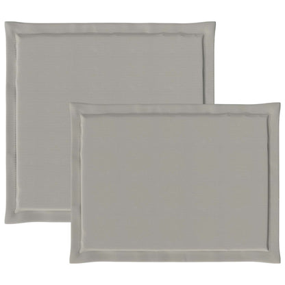 Zit- en Rugkussens 2 pcs Lichtgrijs 47 x 45 x 2 cm Polyester