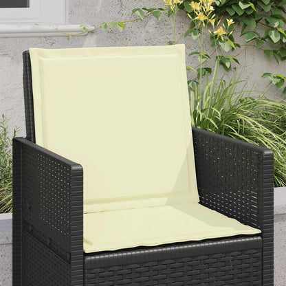 Zit- en Rugkussens 4 pcs Crèmekleurig 47 x 45 x 2 cm Polyester