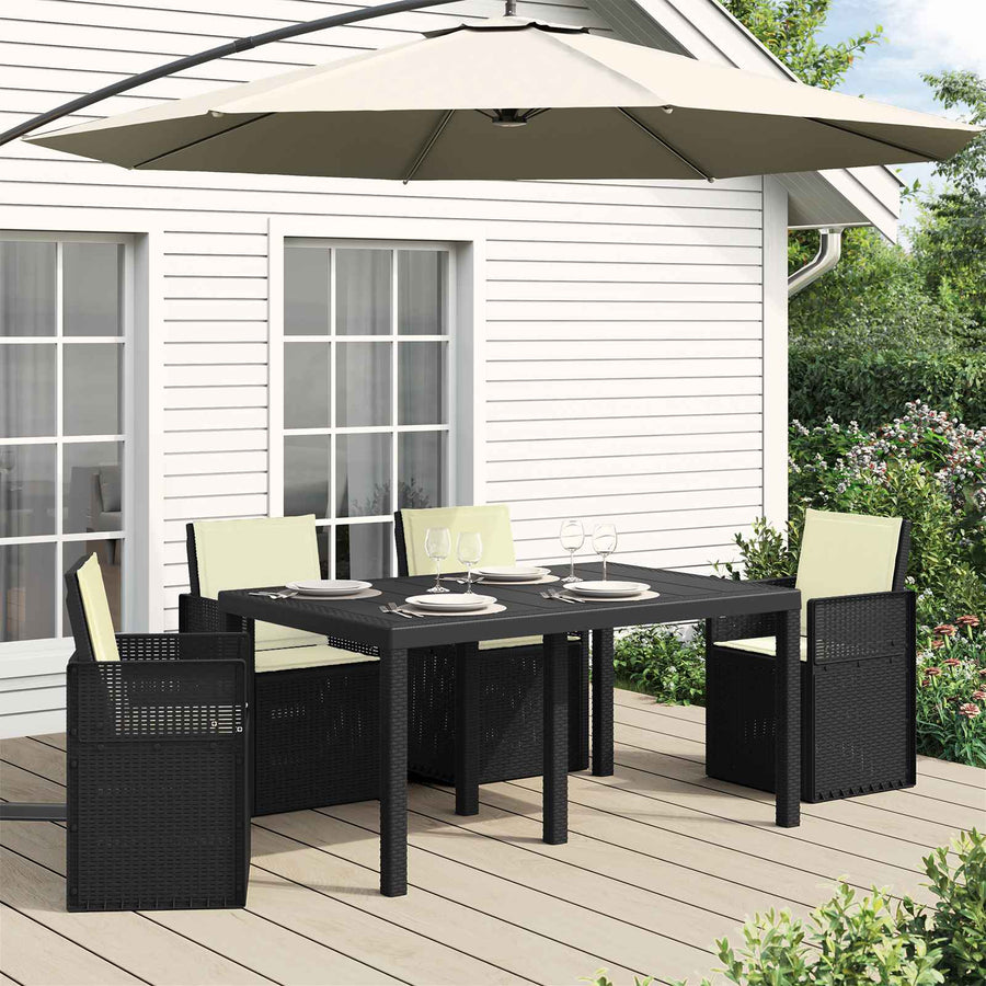 Zit- en Rugkussens 4 pcs Crèmekleurig 47 x 45 x 2 cm Polyester