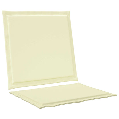 Zit- en Rugkussens 4 pcs Crèmekleurig 47 x 45 x 2 cm Polyester