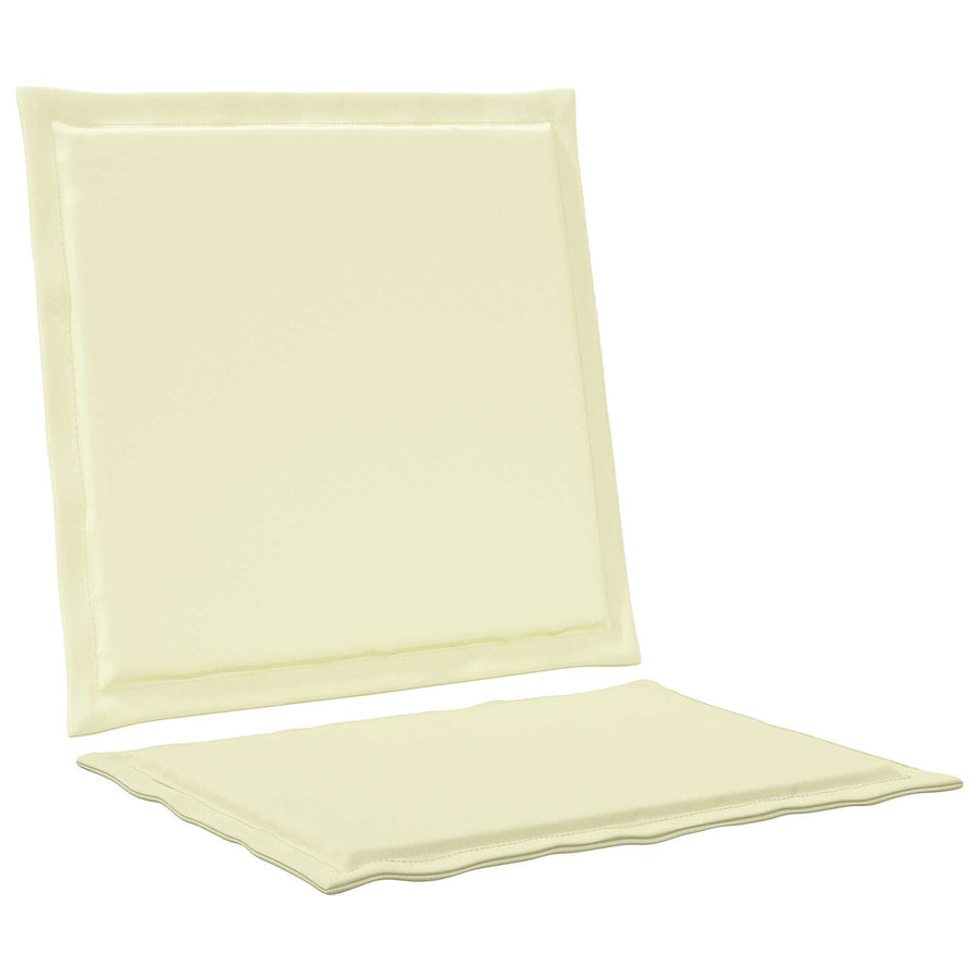 Zit- en Rugkussens 4 pcs Crèmekleurig 47 x 45 x 2 cm Polyester