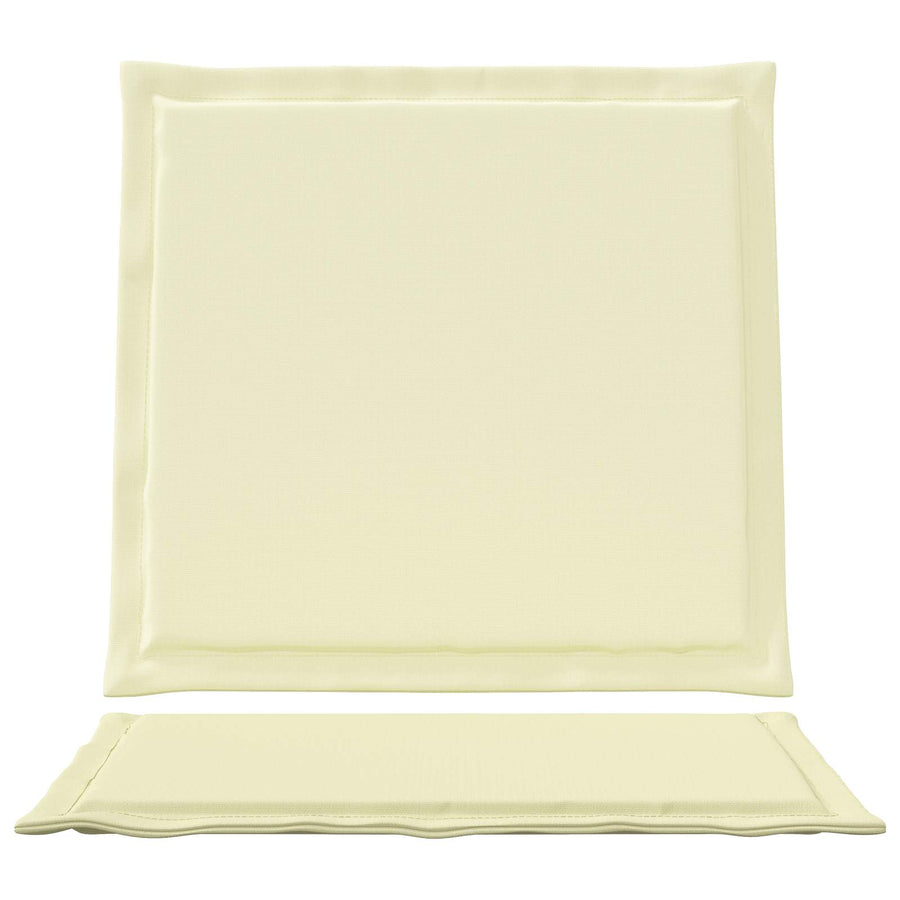 Zit- en Rugkussens 4 pcs Crèmekleurig 47 x 45 x 2 cm Polyester
