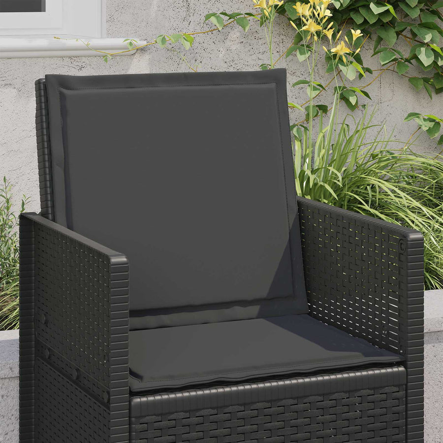 Zit- en Rugkussens 4 pcs Antracietkleurig 47 x 45 x 2 cm