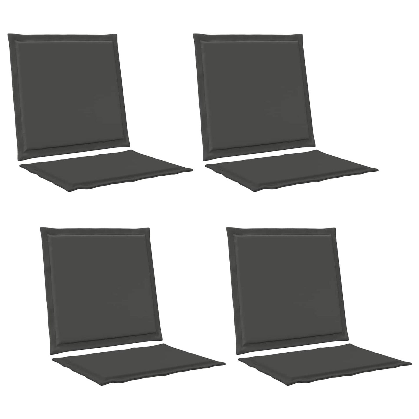 Zit- en Rugkussens 4 pcs Antracietkleurig 47 x 45 x 2 cm
