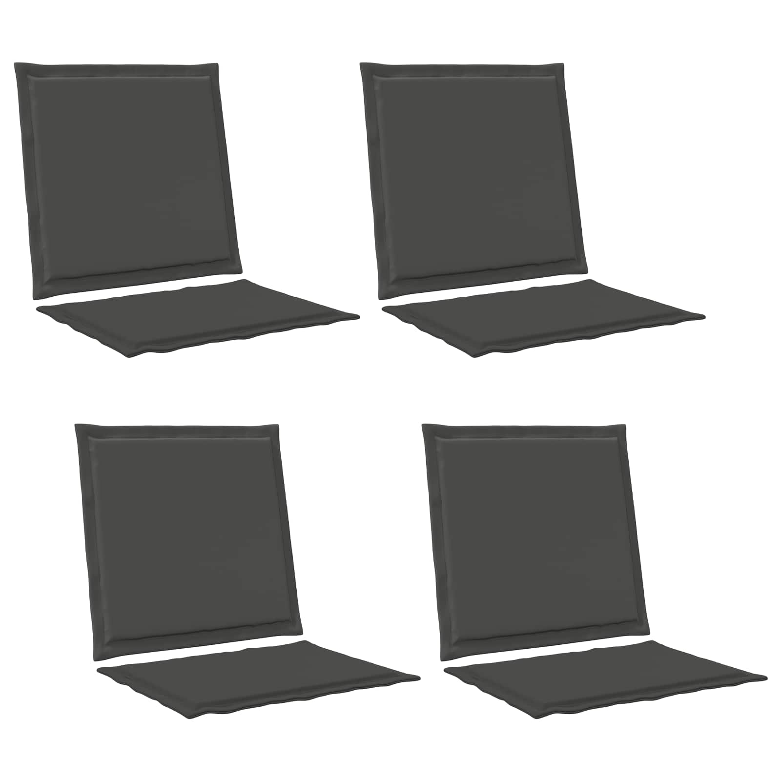 Zit- en Rugkussens 4 pcs Antracietkleurig 47 x 45 x 2 cm