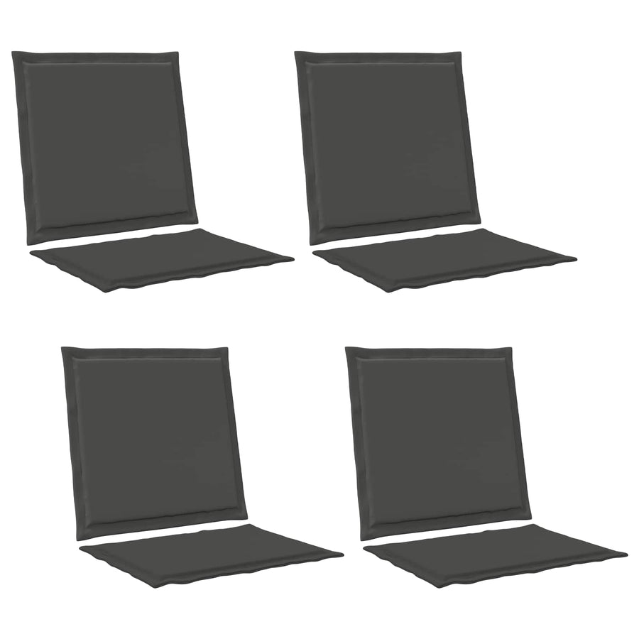 Zit- en Rugkussens 4 pcs Antracietkleurig 47 x 45 x 2 cm