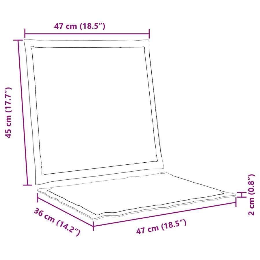 Zit- en Rugkussens 4 pcs Antracietkleurig 47 x 45 x 2 cm