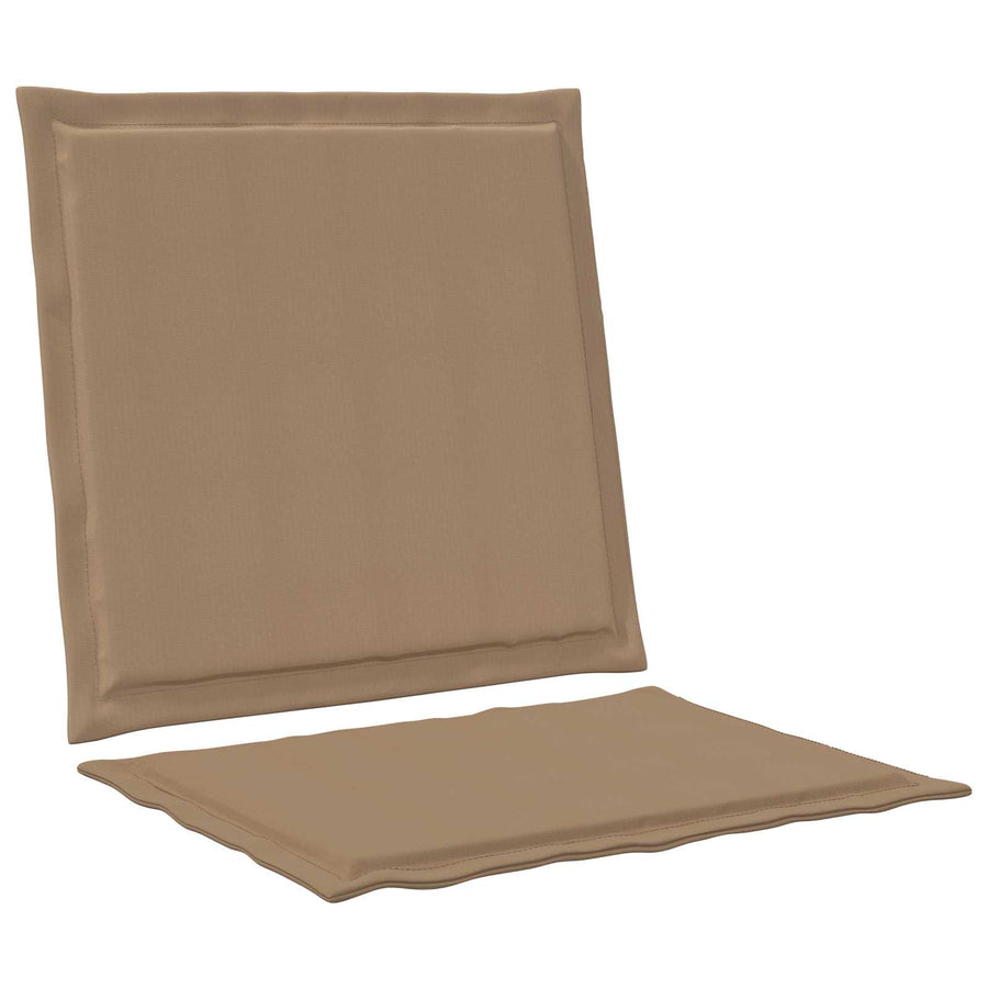 Zit- en Rugkussens 4 pcs Taupe 47 x 45 x 2 cm Polyester