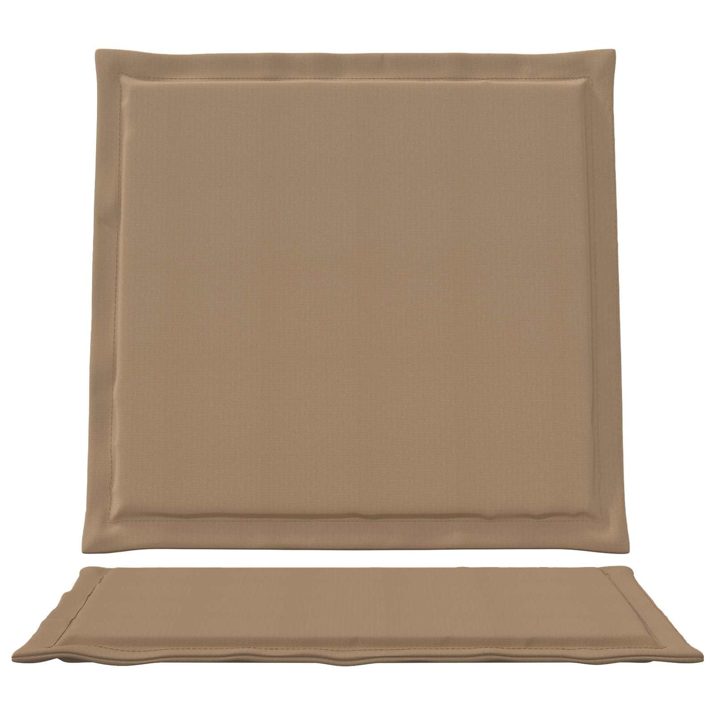 Zit- en Rugkussens 4 pcs Taupe 47 x 45 x 2 cm Polyester