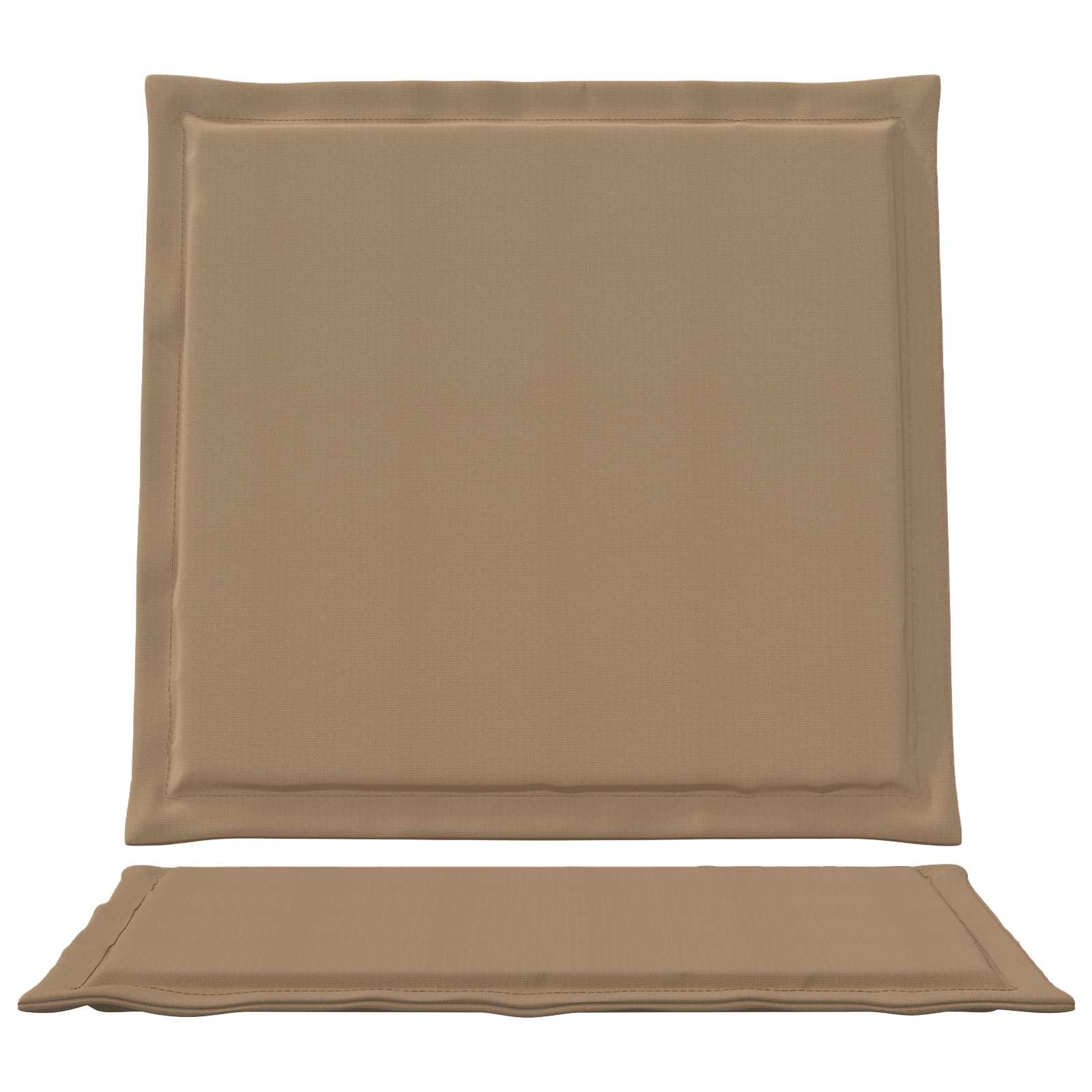Zit- en Rugkussens 4 pcs Taupe 47 x 45 x 2 cm Polyester