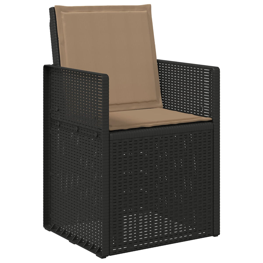 Zit- en Rugkussens 4 pcs Taupe 47 x 45 x 2 cm Polyester
