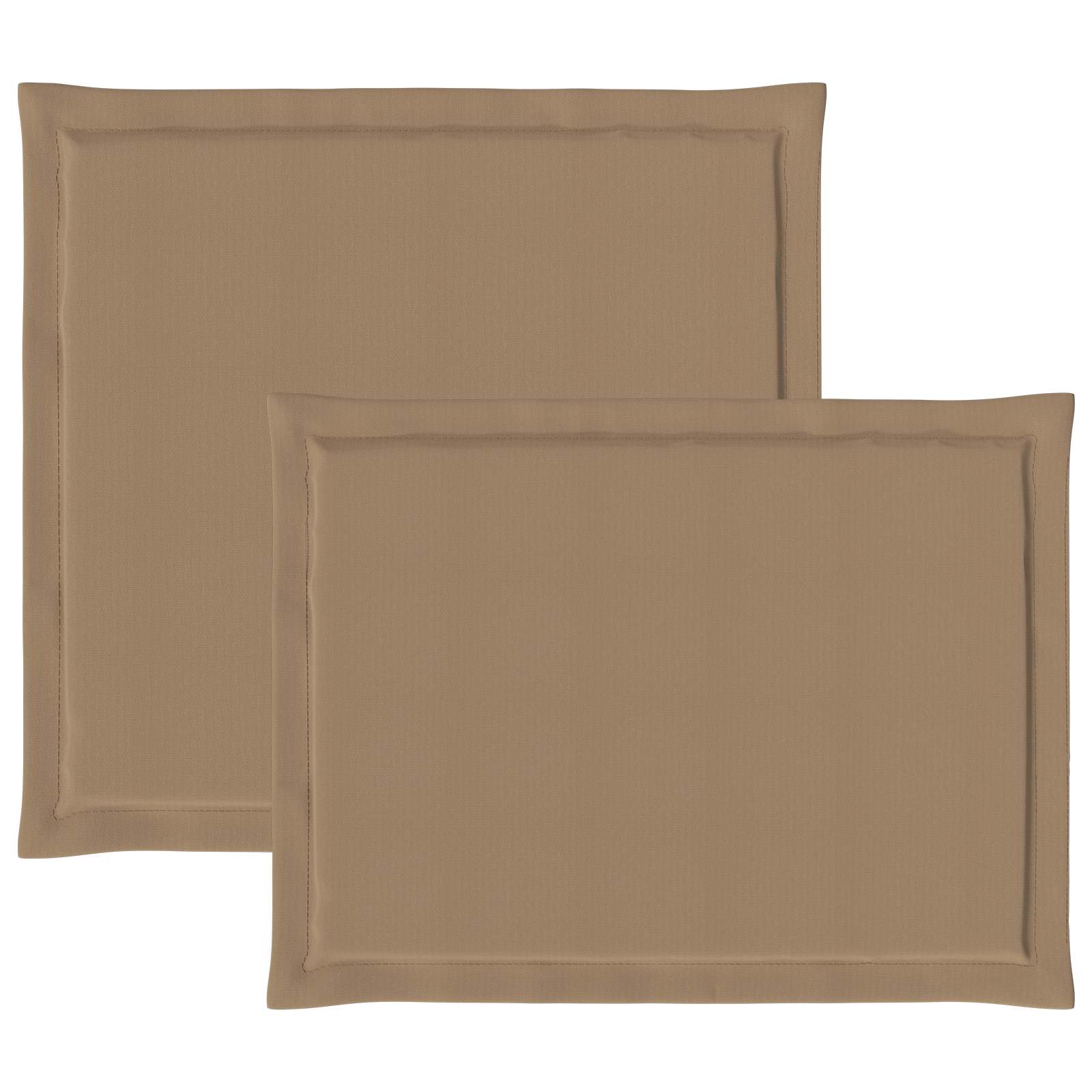 Zit- en Rugkussens 4 pcs Taupe 47 x 45 x 2 cm Polyester