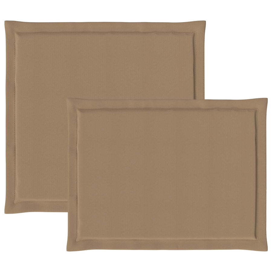 Zit- en Rugkussens 4 pcs Taupe 47 x 45 x 2 cm Polyester