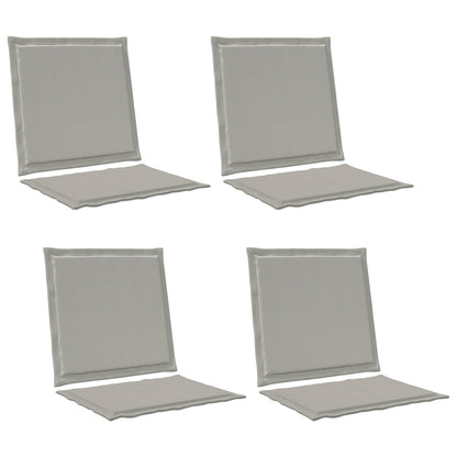 Zit- en Rugkussens 4 pcs Lichtgrijs 47 x 45 x 2 cm Polyester