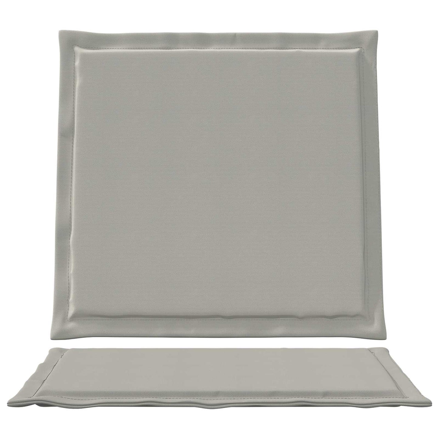 Zit- en Rugkussens 4 pcs Lichtgrijs 47 x 45 x 2 cm Polyester