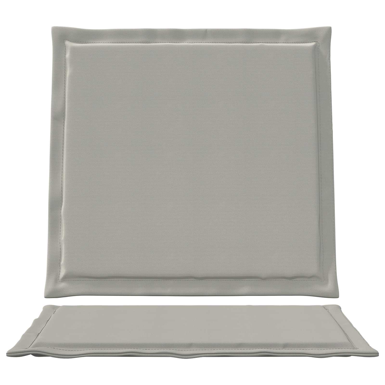 Zit- en Rugkussens 4 pcs Lichtgrijs 47 x 45 x 2 cm Polyester