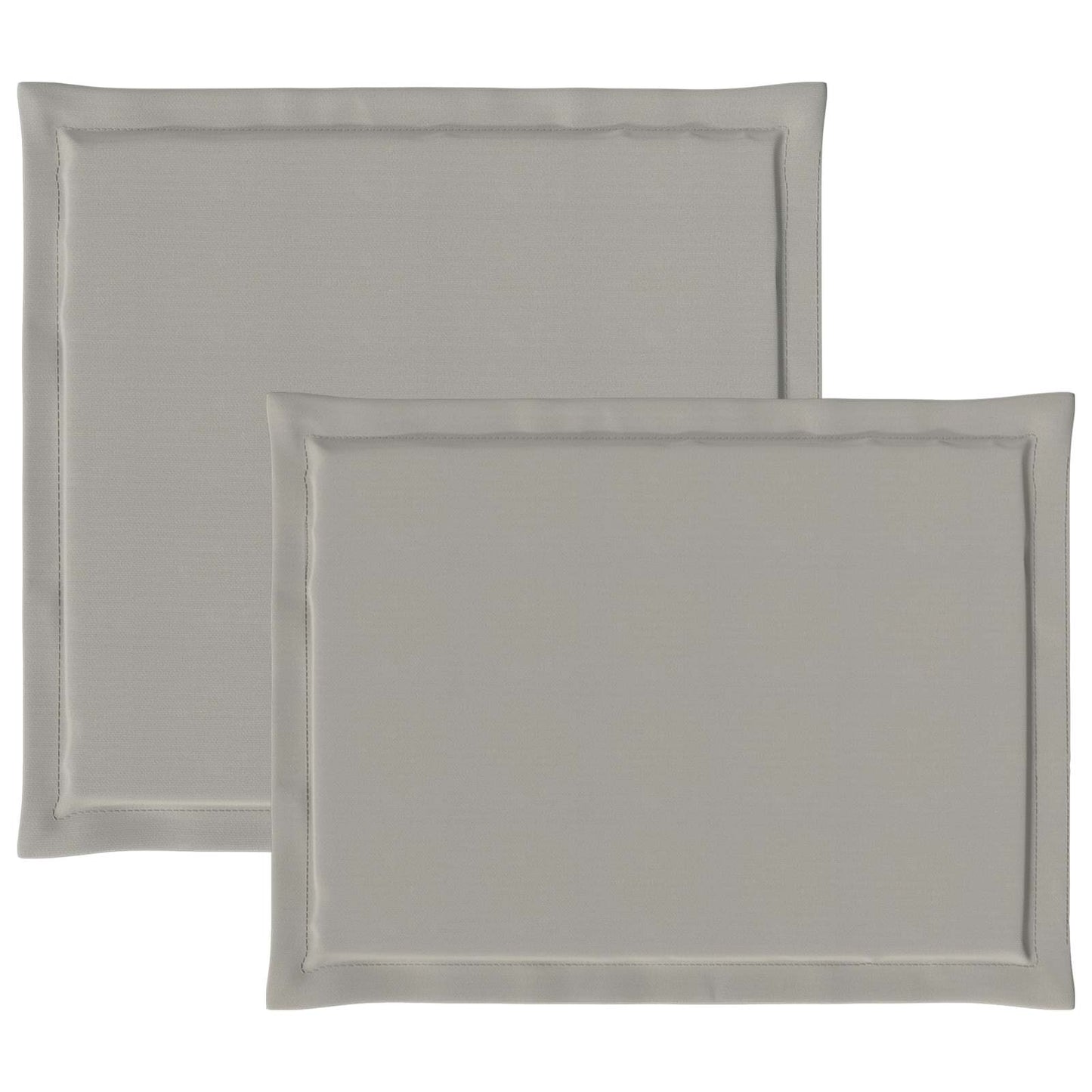 Zit- en Rugkussens 4 pcs Lichtgrijs 47 x 45 x 2 cm Polyester