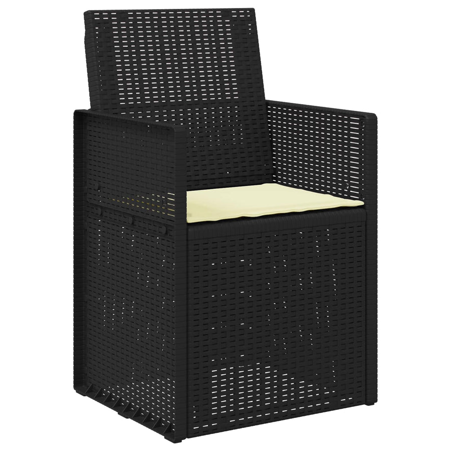 Tuin Eetstoelen 2 pcs Antraciet- en crèmekleurig PP