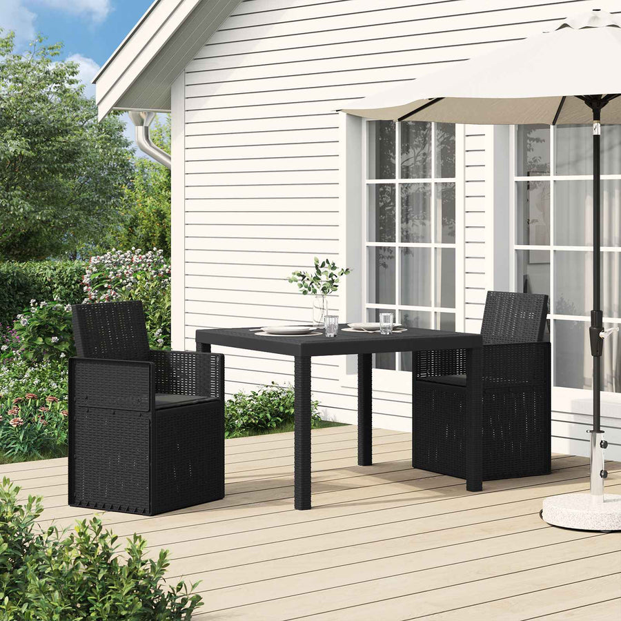 Tuin Eetstoelen 2 pcs Antracietkleurig PP