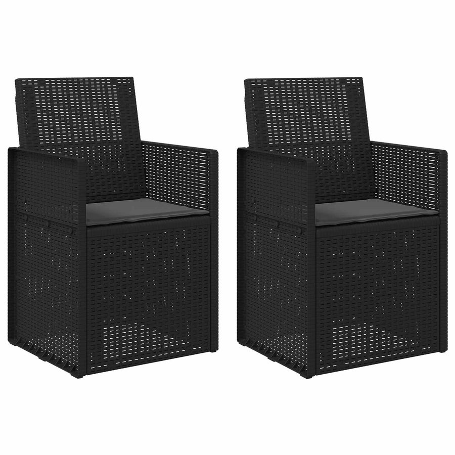 Tuin Eetstoelen 2 pcs Antracietkleurig PP