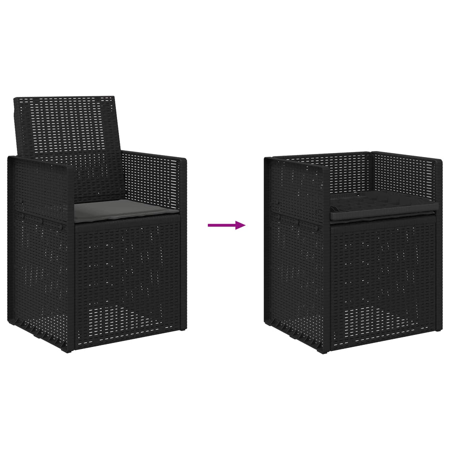 Tuin Eetstoelen 2 pcs Antracietkleurig PP