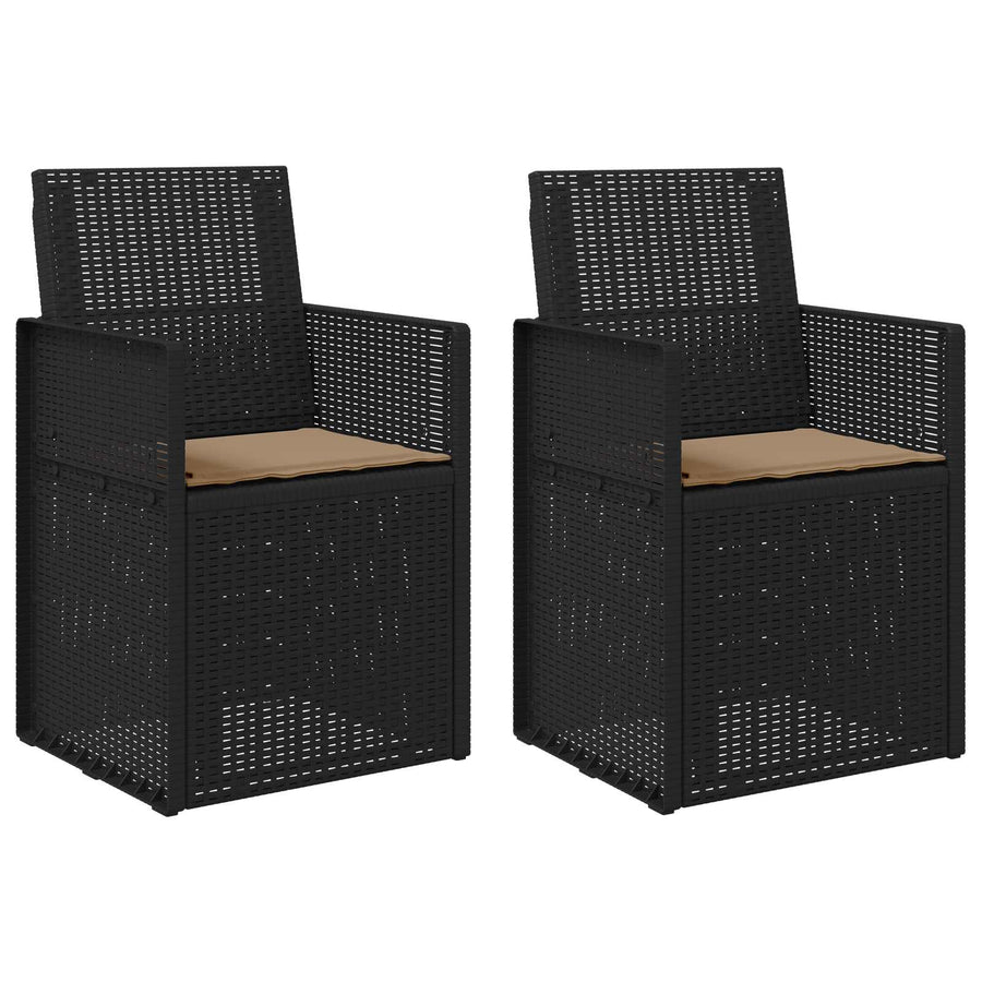 Tuin Eetstoelen 2 pcs Antracietkleurig en taupe PP