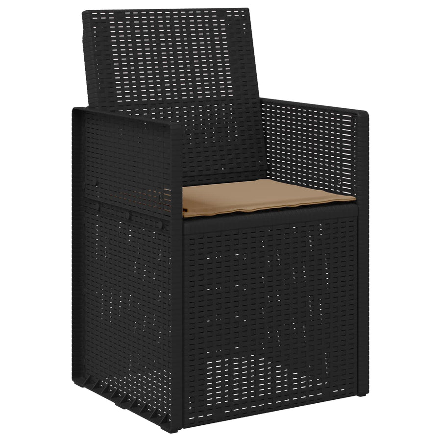 Tuin Eetstoelen 2 pcs Antracietkleurig en taupe PP