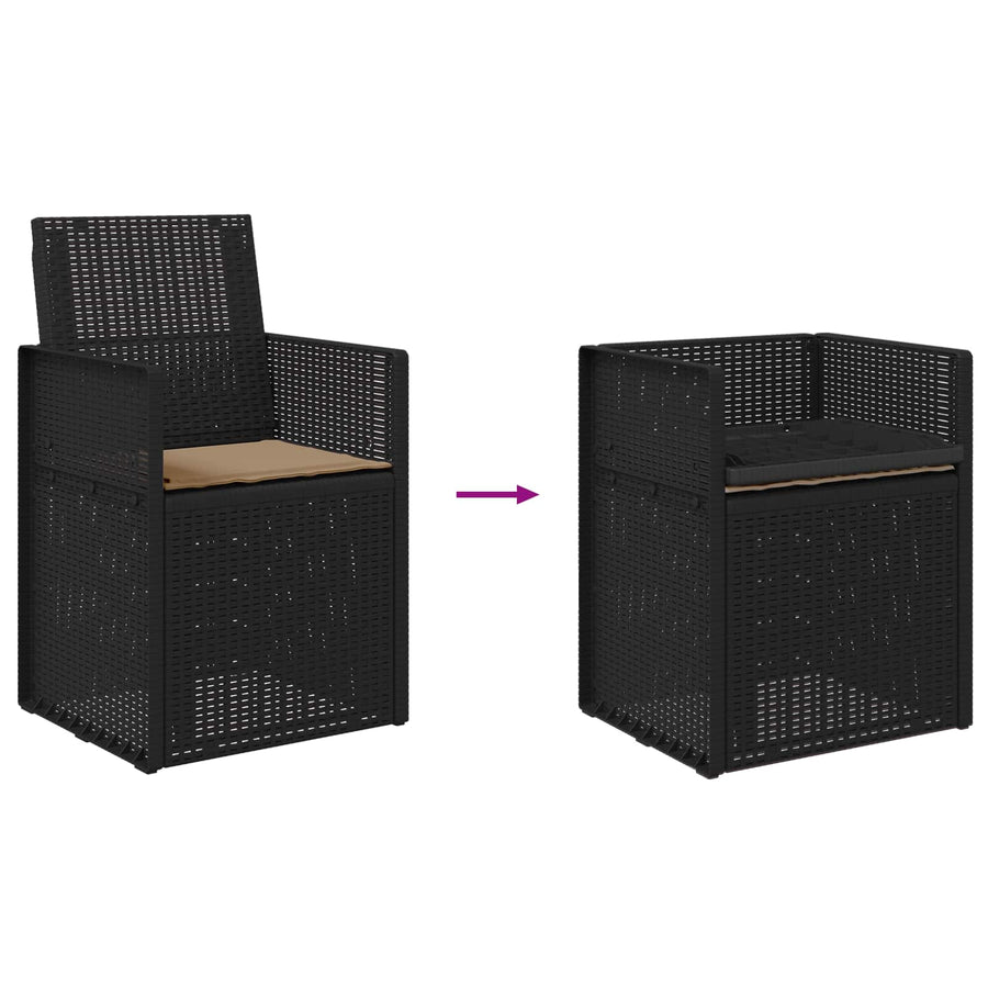 Tuin Eetstoelen 2 pcs Antracietkleurig en taupe PP