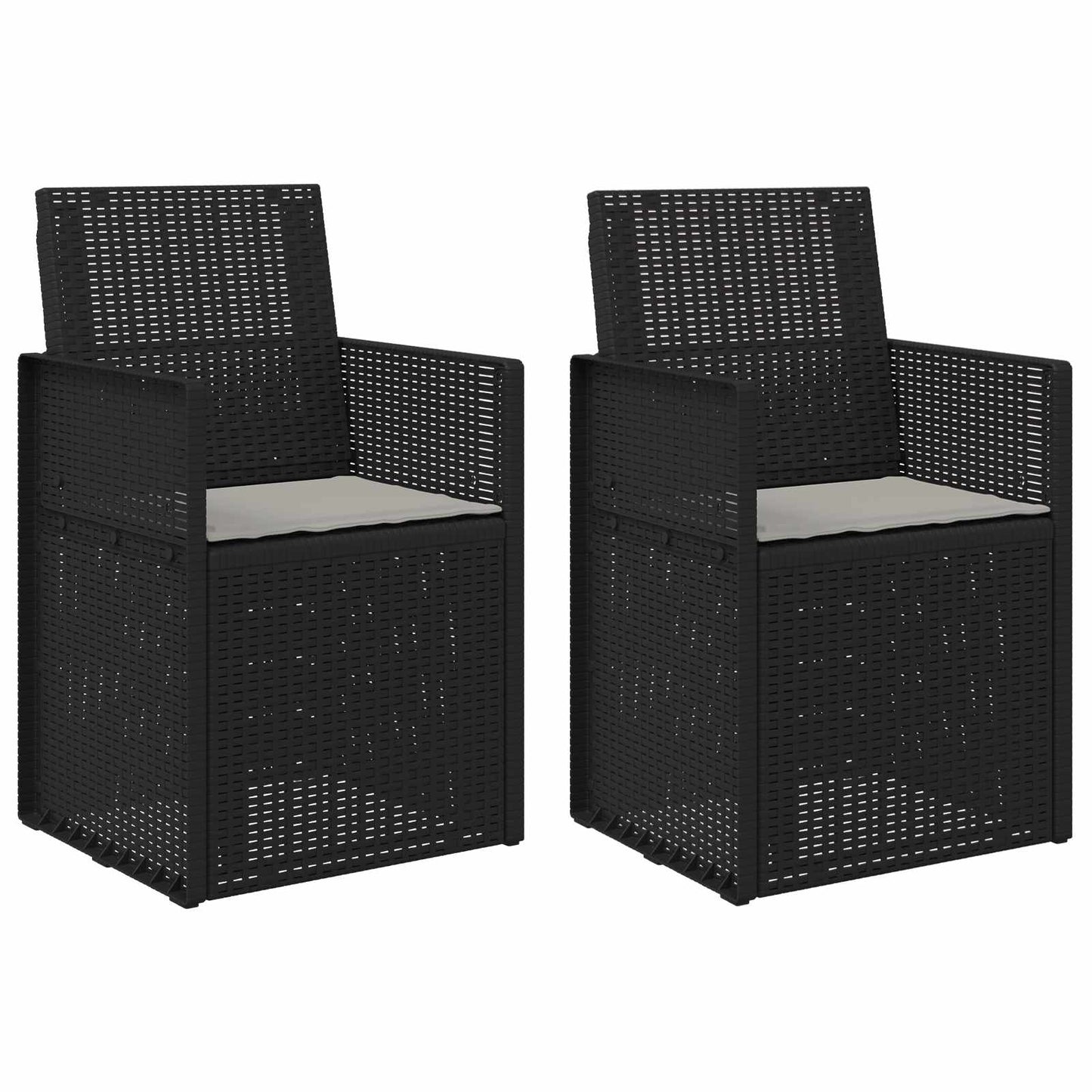 Tuin Eetstoelen 2 pcs Anthraciet en Lichtgrijs PP