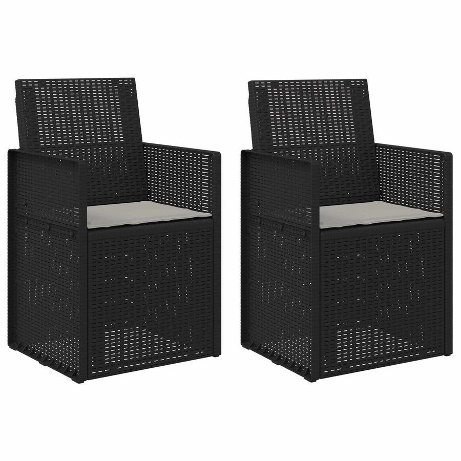 Tuin Eetstoelen 2 pcs Anthraciet en Lichtgrijs PP
