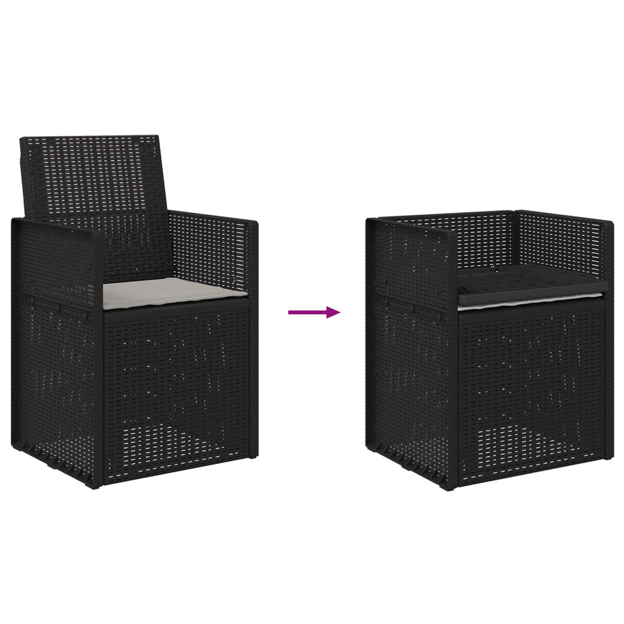 Tuin Eetstoelen 2 pcs Anthraciet en Lichtgrijs PP