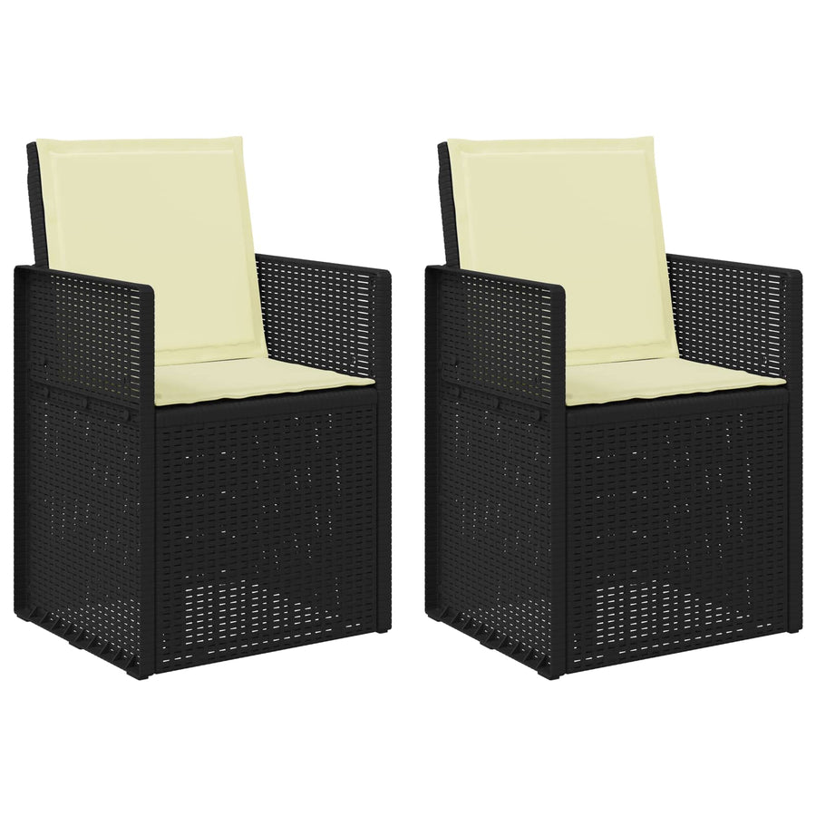 Tuin Eetstoelen 2 pcs Antraciet- en crèmekleurig PP