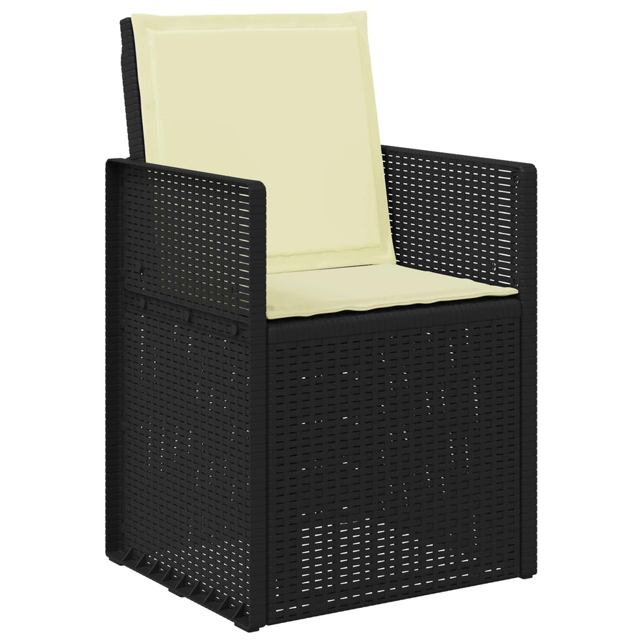 Tuin Eetstoelen 2 pcs Antraciet- en crèmekleurig PP