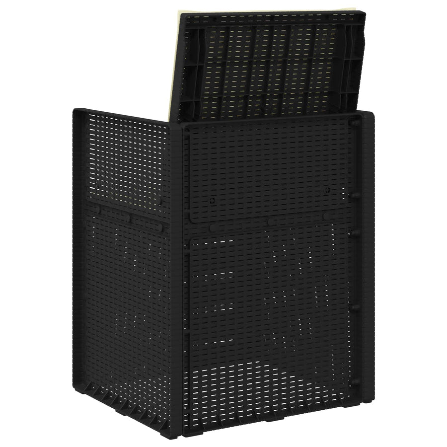 Tuin Eetstoelen 2 pcs Antraciet- en crèmekleurig PP