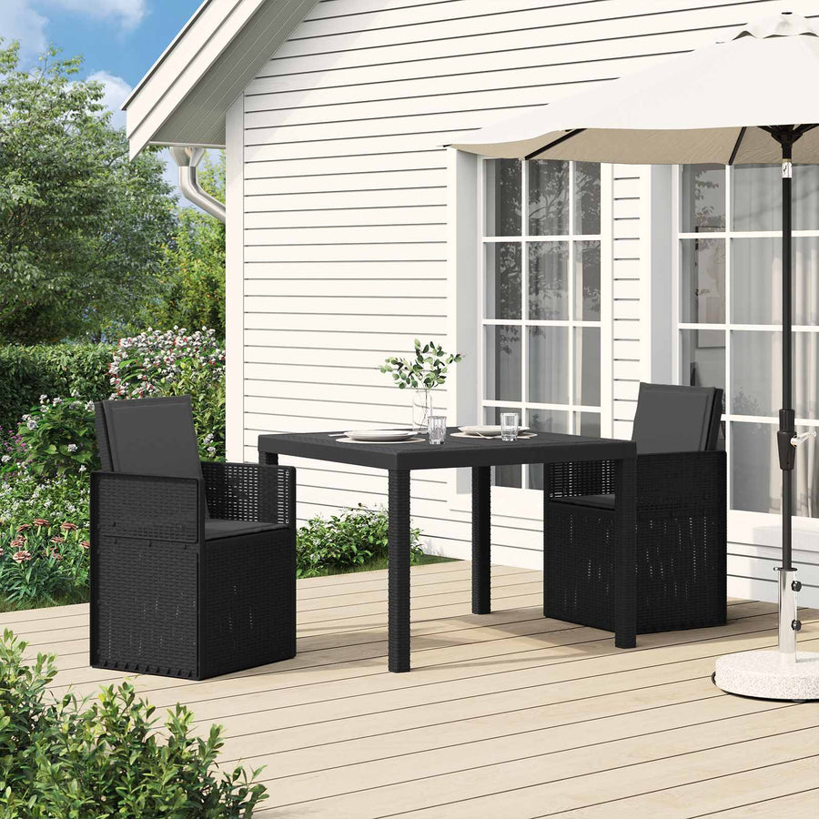 Tuin Eetstoelen 2 pcs Antracietkleurig PP
