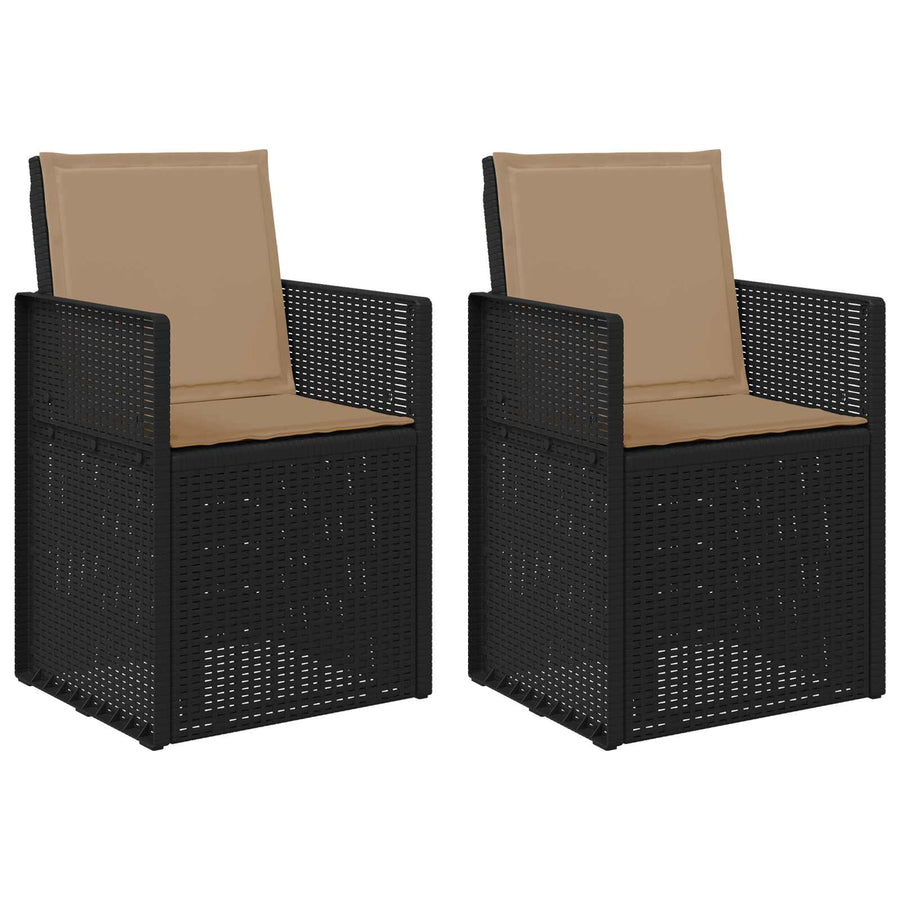 Tuin Eetstoelen 2 pcs Antracietkleurig en taupe PP