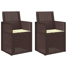 Tuin Eetstoelen 2 pcs Bruin en crèmekleurig PP