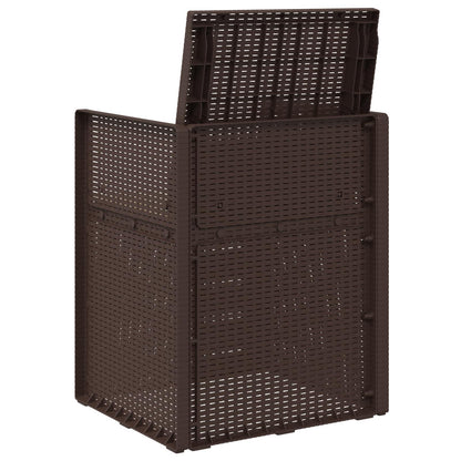 Tuin Eetstoelen 2 pcs Bruin en crèmekleurig PP