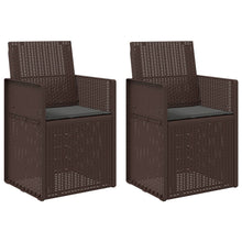 Tuin Eetstoelen 2 pcs Bruin en antracietkleurig PP