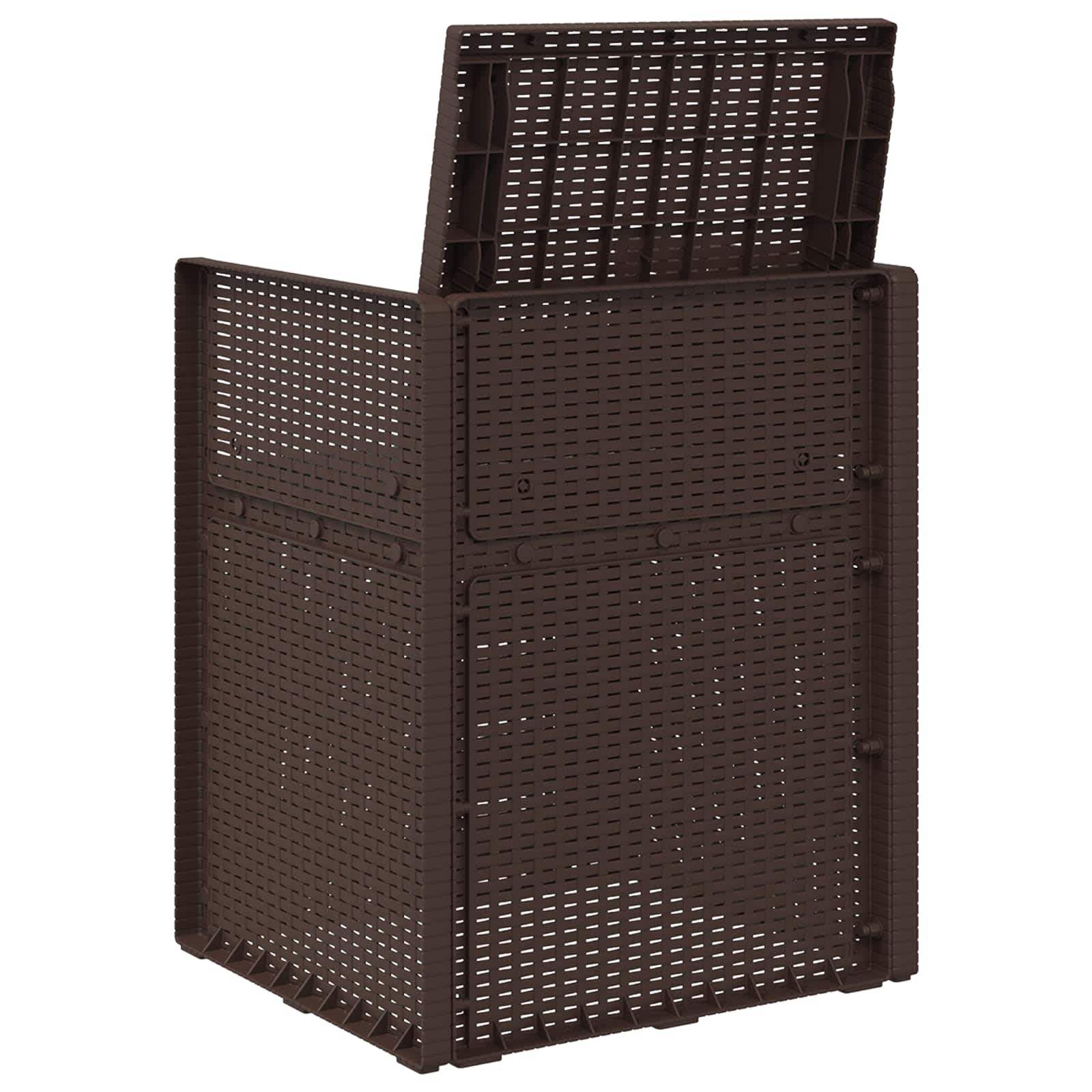 Tuin Eetstoelen 2 pcs Bruin en antracietkleurig PP